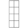 vidaXL Drzwi przesuwne, aluminium i szkło ESG, 76x205 cm, czarne