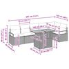 vidaXL Zestaw Sof na Ogr&oacute;d z przechowywaniem 7 pcs Czarny Polirattan
