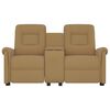 vidaXL Rozkładany fotel masujący z uchwytem, 2-os., taupe