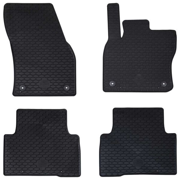 vidaXL Mata samochodowa 4 pcs Czarny VW TIGUAN , dla TOURAN TPE