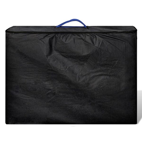 vidaXL Składany stół do masażu z aluminiową ramą, 2 strefy, niebieski