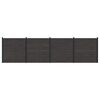 vidaXL Panel ogrodzeniowy 4 pcs WPC i aluminium Czarny