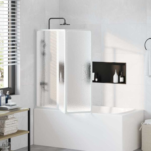 vidaXL Drzwi prysznicowe, 117 x 120 cm, 3 panele, składane