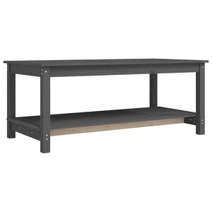 vidaXL Stolik kawowy, szary, 110x55x45 cm, lite drewno sosnowe