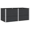 vidaXL Podniesiona rabata ogrodowa Czarny 200 x 100 x 91 cm alu.