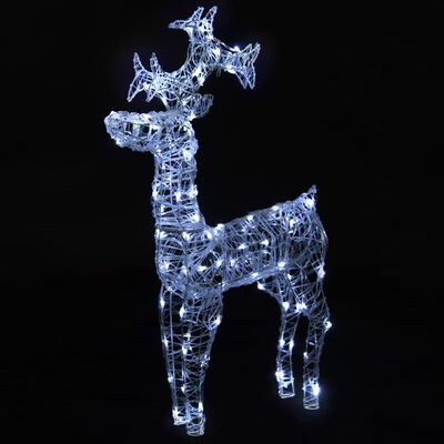 vidaXL Świąteczna dekoracja, renifer, 90 diod LED, 60x16x100 cm, akryl