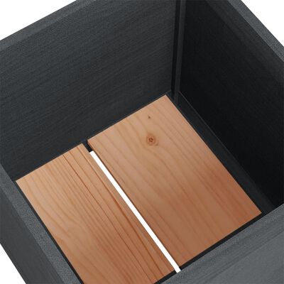 vidaXL Donice ogrodowe, 2 szt., szare, 50x50x50 cm, drewno sosnowe