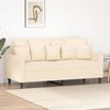 vidaXL Sofa 2-osobowa, kremowy, 140 cm, tapicerowana aksamitem