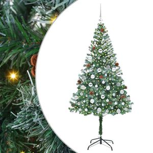 vidaXL Sztuczna choinka z 300 diodami LED Zielony 180 cm PVC i stal