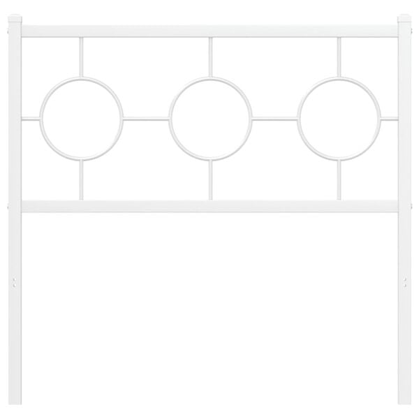 vidaXL Metalowe wezgłowie, białe, 90 cm
