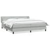 vidaXL Ł&oacute;żko typu Box Spring z materacami Jasnoszary 200x210cm Aksamit
