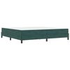 vidaXL Ł&oacute;żko sprężynowe z materacem Ciemna zieleń 200 x 210 cm tkanina