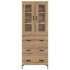 vidaXL Highboard 2 pcs Dąb rzemieślniczy Materiał drewnopochodny