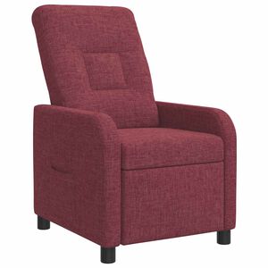 vidaXL Fotel recliner Czerwone wino tkanina