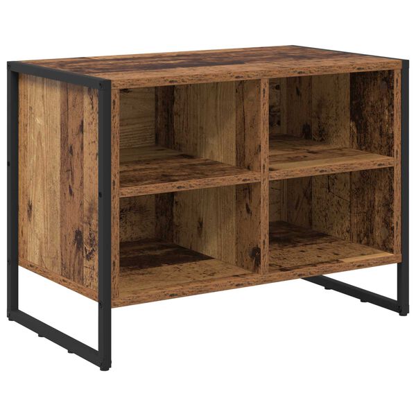 vidaXL Szafka na buty z przechowywaniem Stare drewno 60 x 35 x 44 cm