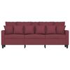 vidaXL Sofa 3-osobowa, winna czerwień, 180 cm,tapicerowana tkaniną