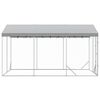 vidaXL Kojec dla psa, z dachem, srebrny, 3x4,5x2,5 m, stal
