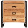 vidaXL Bufet z szufladą Brązowy 66 x 33 x 70 cm Lite Drewno Akacji