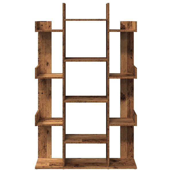 vidaXL Regał na książki, stare drewno, 86x25,5x140 cm