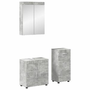vidaXL Zestaw mebli łazienkowych TULUM 3 pcs Betonowy szary