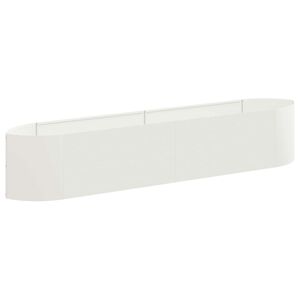 vidaXL Podniesione Ł&oacute;żko Ogrodowe Biały 220 x 40 x 40 cm Stal