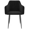 vidaXL Krzesła stołowe, 2 szt., czarne, obite aksamitem