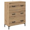 vidaXL Highboard 2 pcs Dąb rzemieślniczy Materiał drewnopochodny