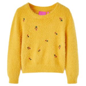 Sweter dziecięcy z dzianiny, ochra, 92