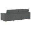 vidaXL Sofa 3 pcs Ciemnoszary 220 x 80 x 84 cm Tkanina lniana