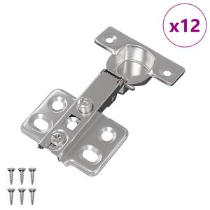 vidaXL Zawias 12 pcs Nikiel 85 x 52,5 x 9,5 mm Żelazo