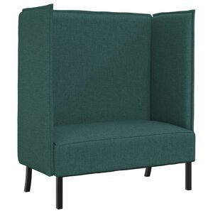 vidaXL Sofa z wysokim oparciem 101cm Ciemnozielony tkanina