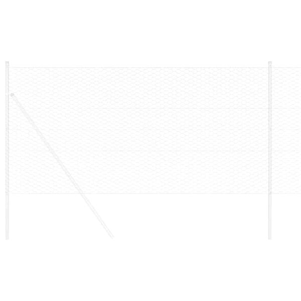 vidaXL Ogrodzenie heksagonalne Srebrny 0,4 x 10 m Stal galwanizowana
