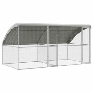 vidaXL Klatka dla kur 2 szt. srebrny 400 x 200 x 200 cm