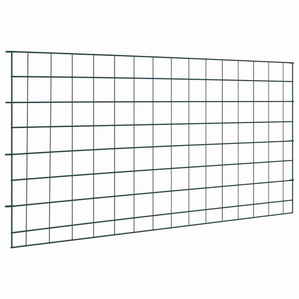 vidaXL Zestaw Ogrodzenia Stawu 5 pcs Zielony 100 x 50 cm Stal