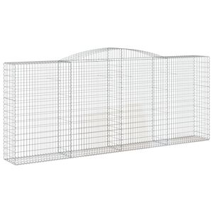 vidaXL Łukowaty kosz gabionowy 400x50x160/180 cm, galwanizowane żelazo