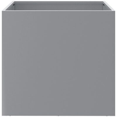 vidaXL Donice, 2 szt., srebrne, 42x40x39 cm, stal galwanizowana