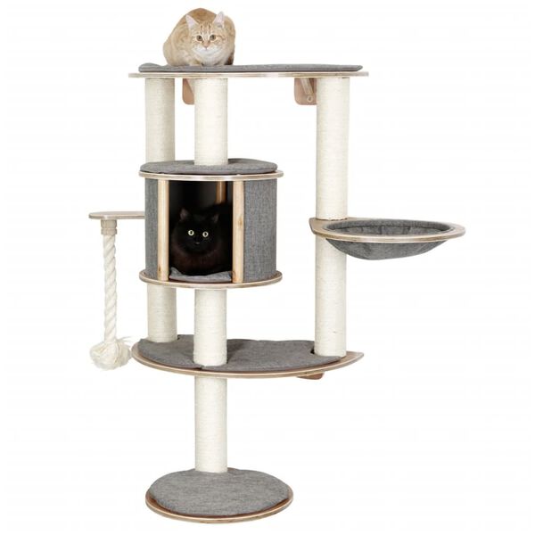 Kerbl Kocie drzewko przyścienne Dolmit Tofana Pro, szary, 117cm