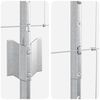 vidaXL Ogrodzenie z słupkiem Srebrny 1,2 x 25 m Stal