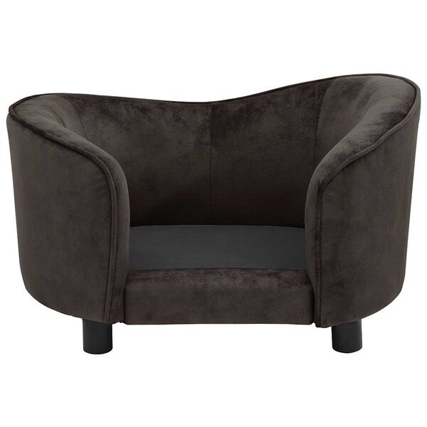 vidaXL Sofa dla psa, brązowa, 69x49x40 cm, pluszowa