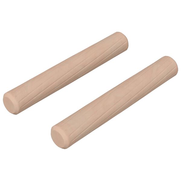 vidaXL Drewniane kołki 2 pcs Naturalny &Oslash; 6 x 40 mm Drewno solidne