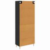 vidaXL Highboard Czarny Dąb 69,5 x 34 x 180 cm Materiał drewnopochodny