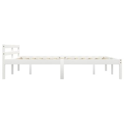 vidaXL Rama łóżka, biała, lite drewno sosnowe, 180 x 200 cm