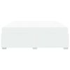 vidaXL Ramka ł&oacute;żka z materacem Biały 200 x 200 cm tkanina