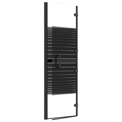 vidaXL Składana kabina prysznicowa, ESG, 80x140 cm, czarna