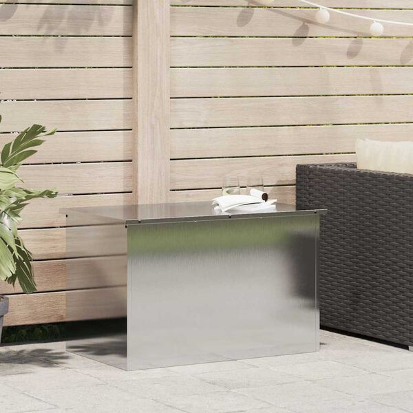 vidaXL Skrzynia do przechowywania na zewnątrz Srebrny