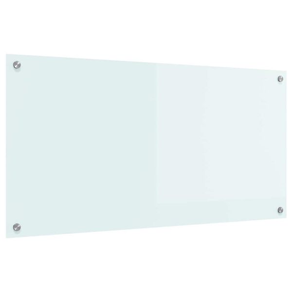 vidaXL Przód kuchenny Biały 100 x 50 cm szkło hartowane