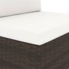 vidaXL Sofa modułowa 2-osobowa, rattan PE, brązowa