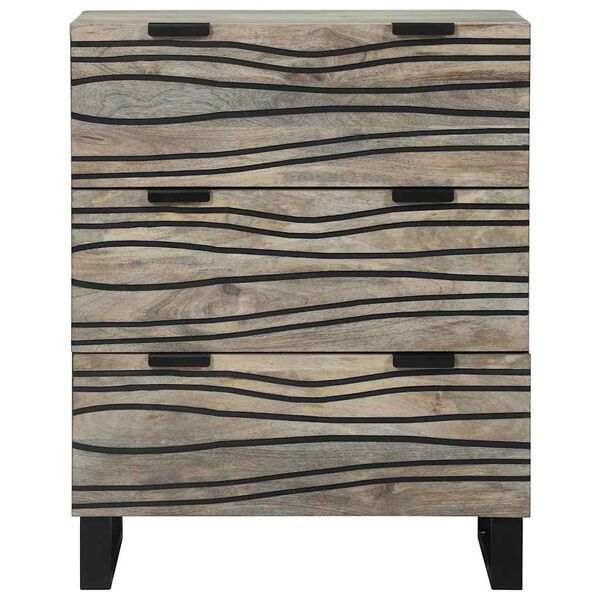 vidaXL Bufet z szufladą Biały 60 x 33.5 x 75 cm Lite drewno mango