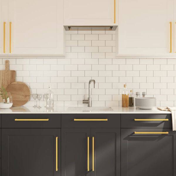 vidaXL Uchwyty do szafek, 5 szt., złote, 320 mm, stal nierdzewna