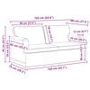 vidaXL Sofa 2 pcs Kremowy 162 x 80 x 85 cm tkanina